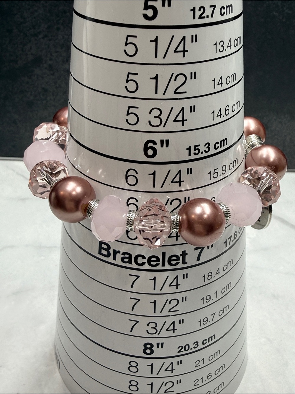 🚨3 for $15🚨 She Believed Faux Pearl & Crystal Stretch Bracelet - Picture 4 of 5